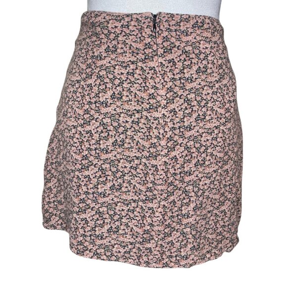 American Eagle High-Waisted Floral Slit Lined Mini Skirt Sz Small Feminine Cute - Picture 3 of 10